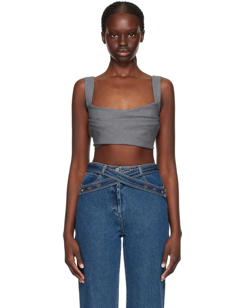 Paris Georgia Gray Amara Tank Top Charcoal