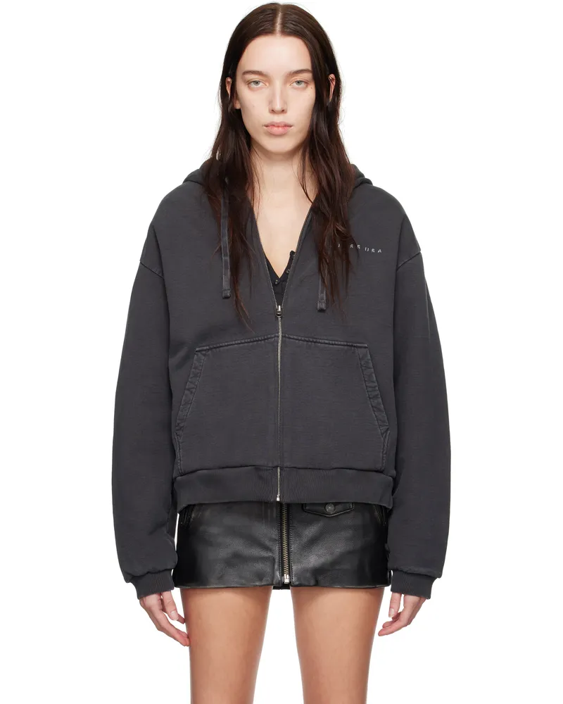 Guess Gray Zip Reversible Hoodie F9ck