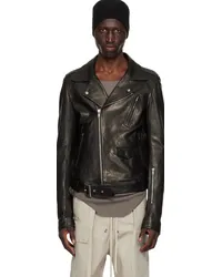 Rick Owens Black Lukes Stooges Leather Jacket Black