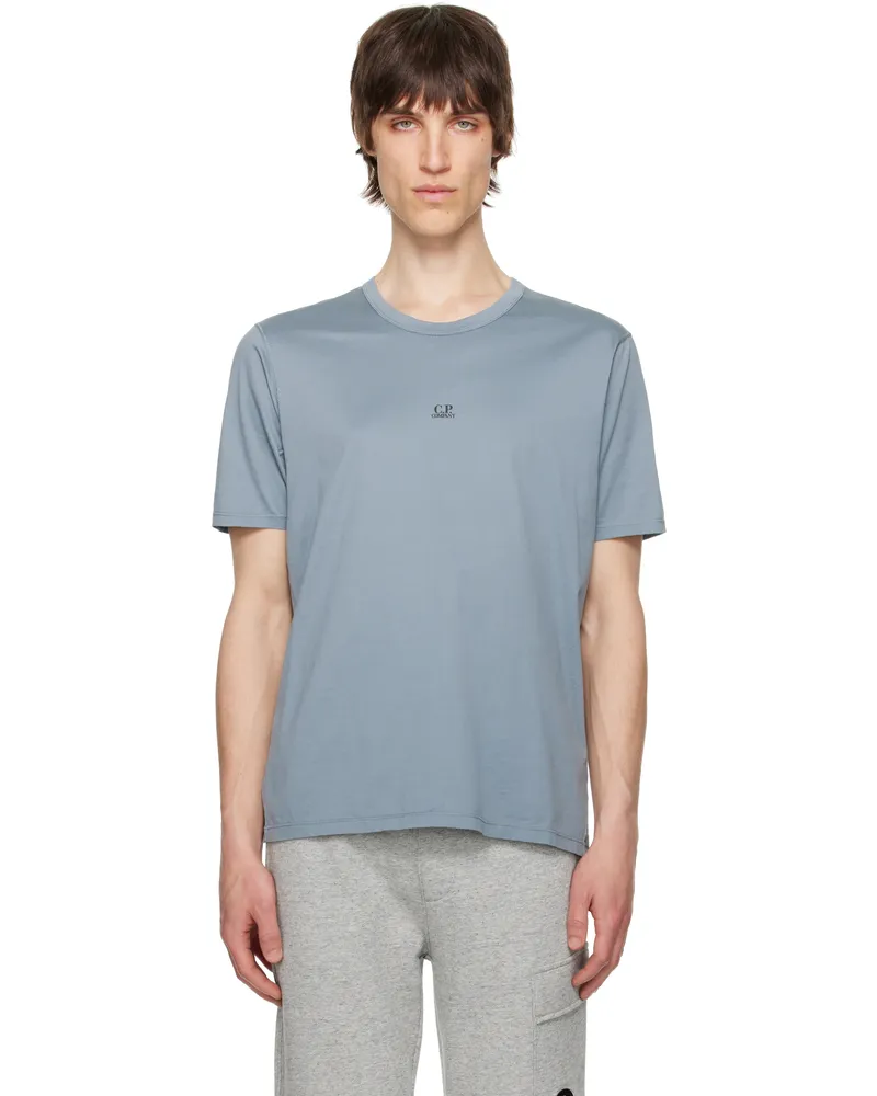 C.P. Company Gray 70/2 Mercerized Jersey Printed Logo T-Shirt 872