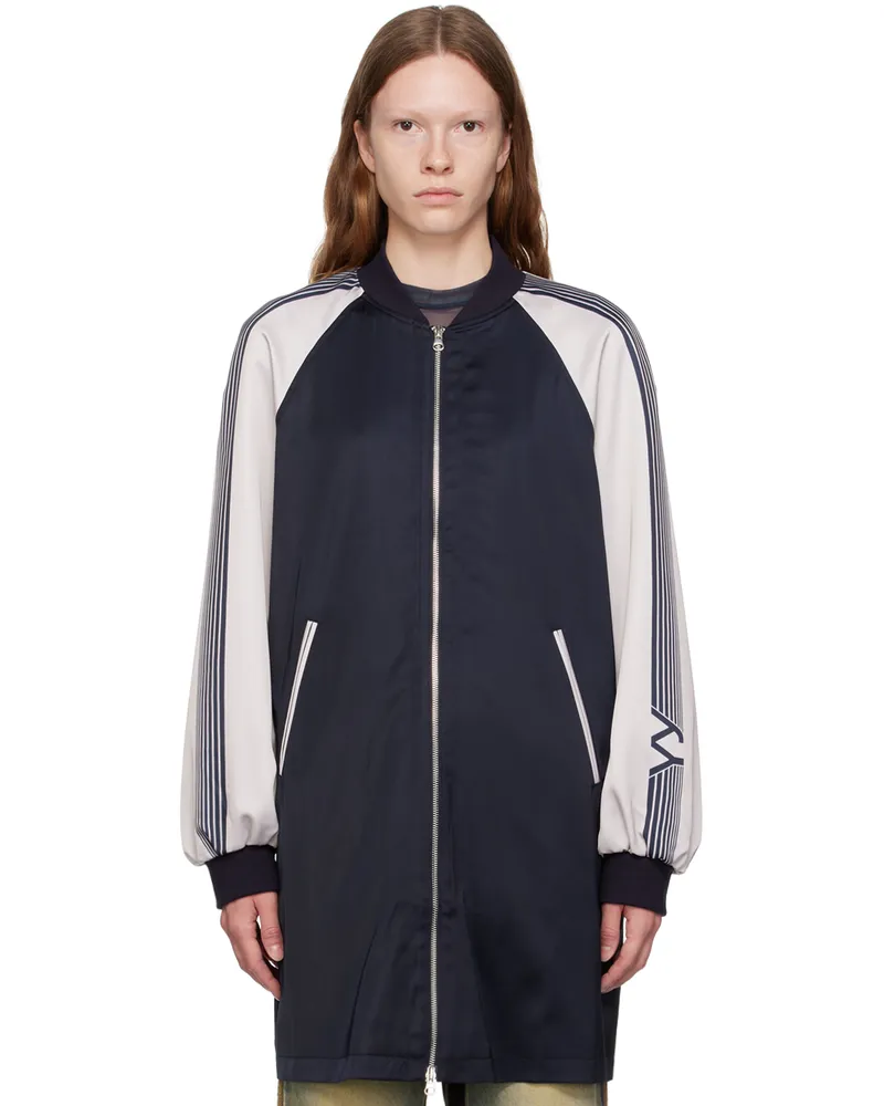 OPEN YY Navy Souvenir Bomber Jacket Navy
