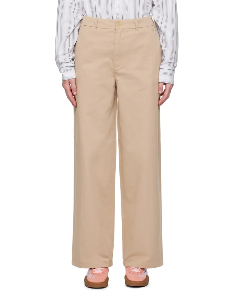 Acne Studios Beige Signature Pablo Trousers Sand