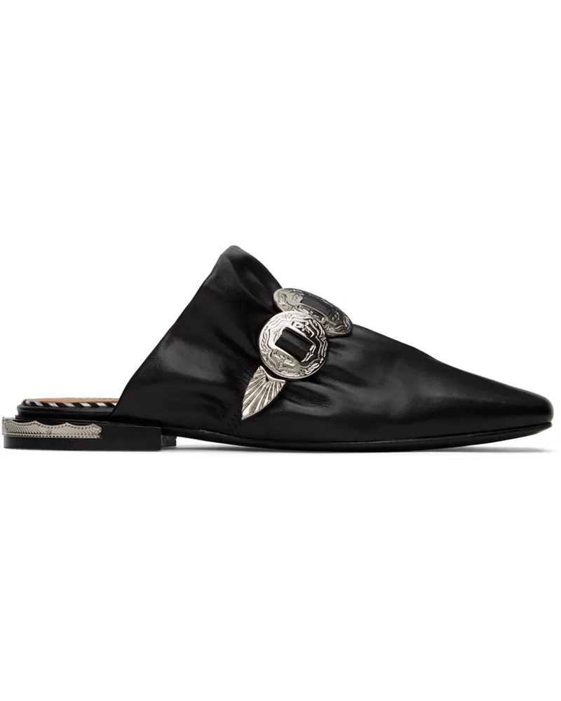 Toga SSENSE Exclusive Black Square Toe Slippers Aj1165