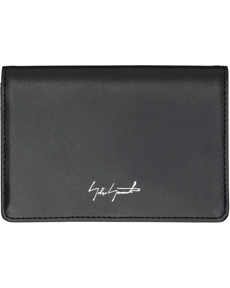 Yohji Yamamoto Black Bifold Card Holder 1