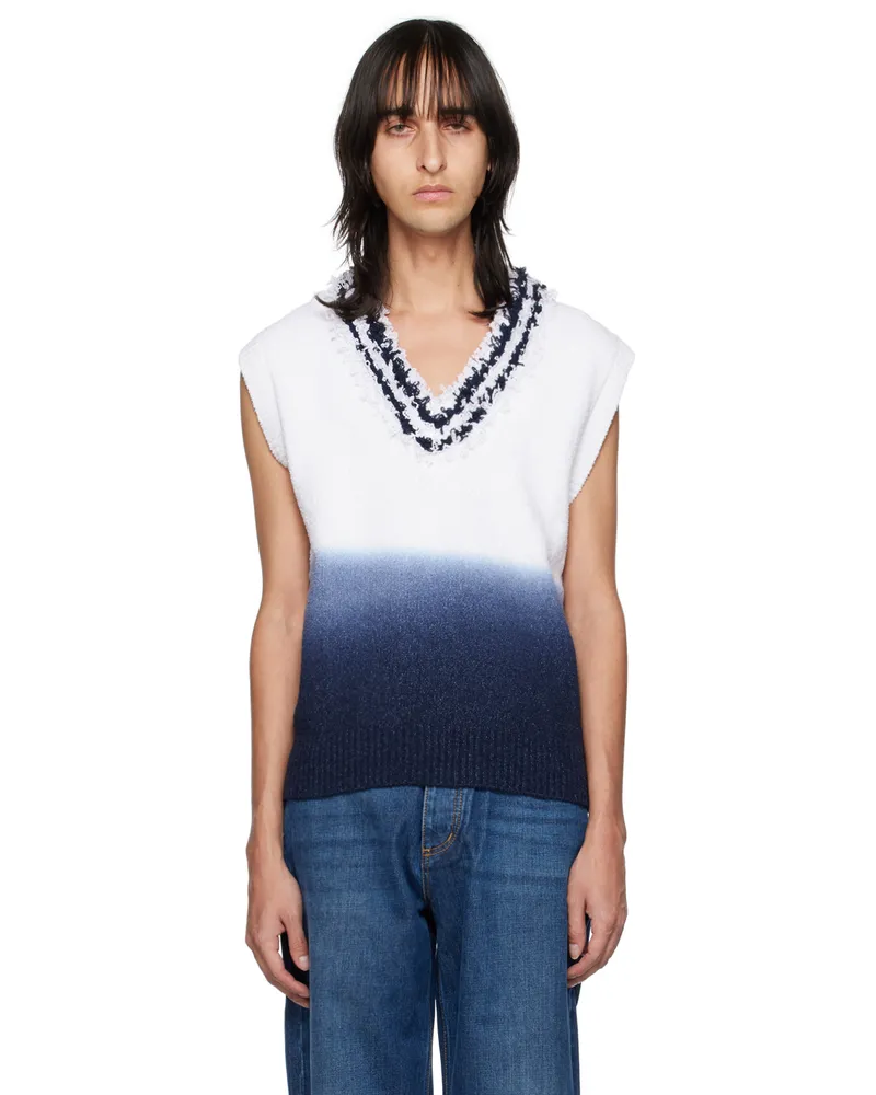 Eytys White & Navy Onassis Vest White