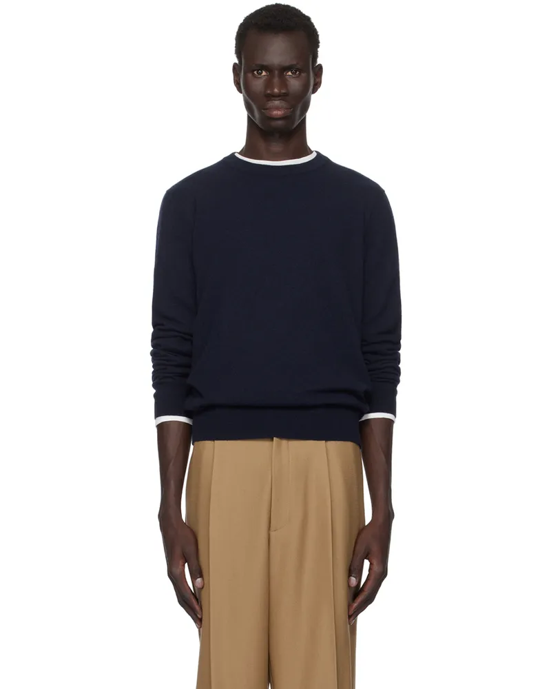 The Row Navy Benji Sweater Drn