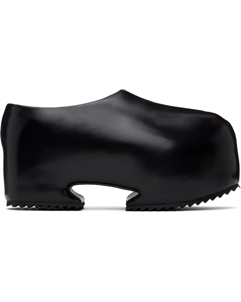 YUME YUME Black Platform Clogs Shiny