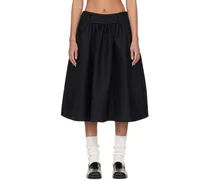 Black Belt Loop Midi Skirt