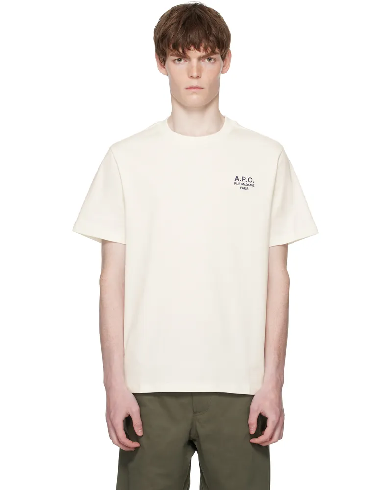 A.P.C. Off-White Standard 'Rue Madame' T-shirt Tae