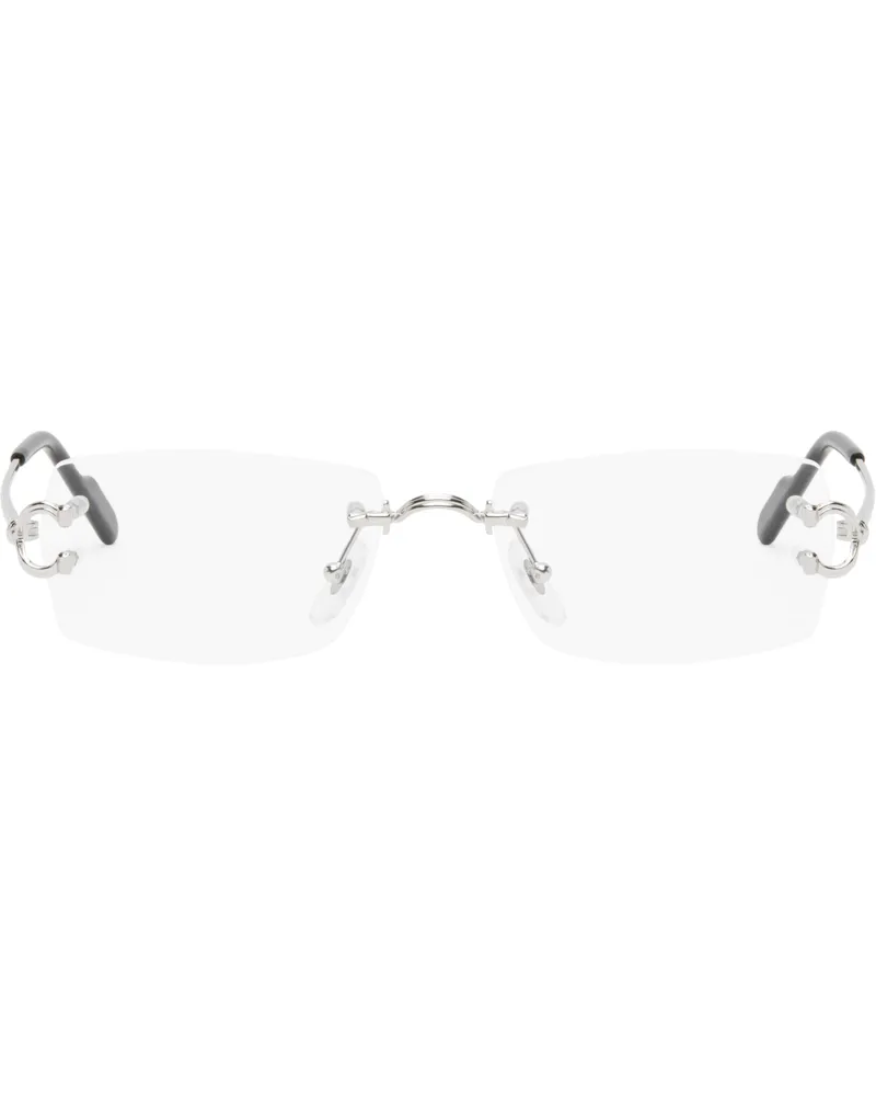Cartier Silver 'Signature C de Cartier' Glasses 002