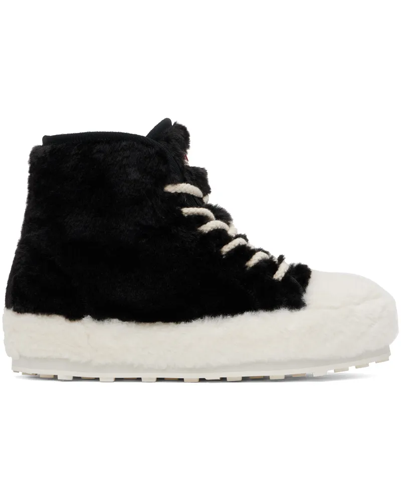 Marni Black & White Teddy Tennis Sneakers Zo637
