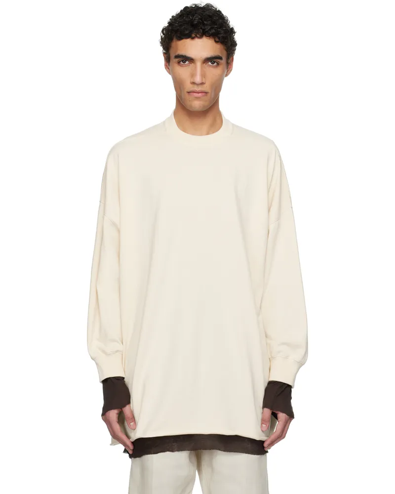 Rick Owens Off-White Hollywood Tommy LS Sweatshirt Natural