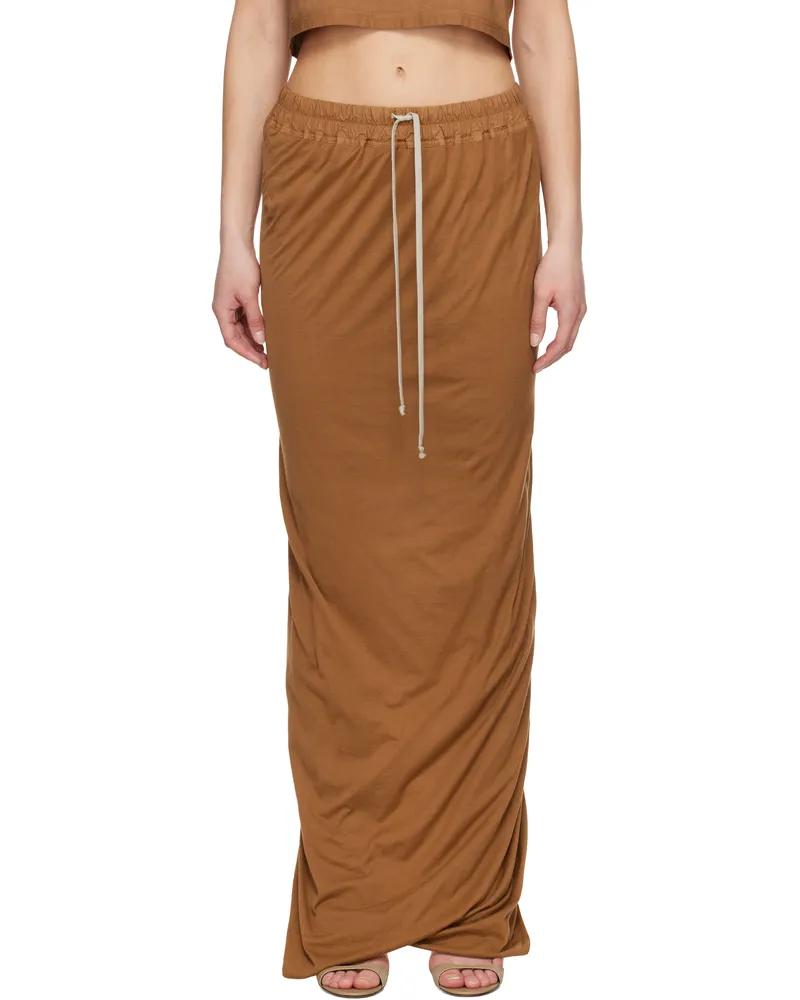 DRKSHDW by Rick Owens Orange Hollywood Pull On Pillar Maxi Skirt 153