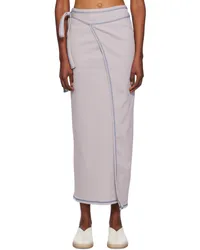 Baserange Gray Garble Wrap Maxi Skirt Path