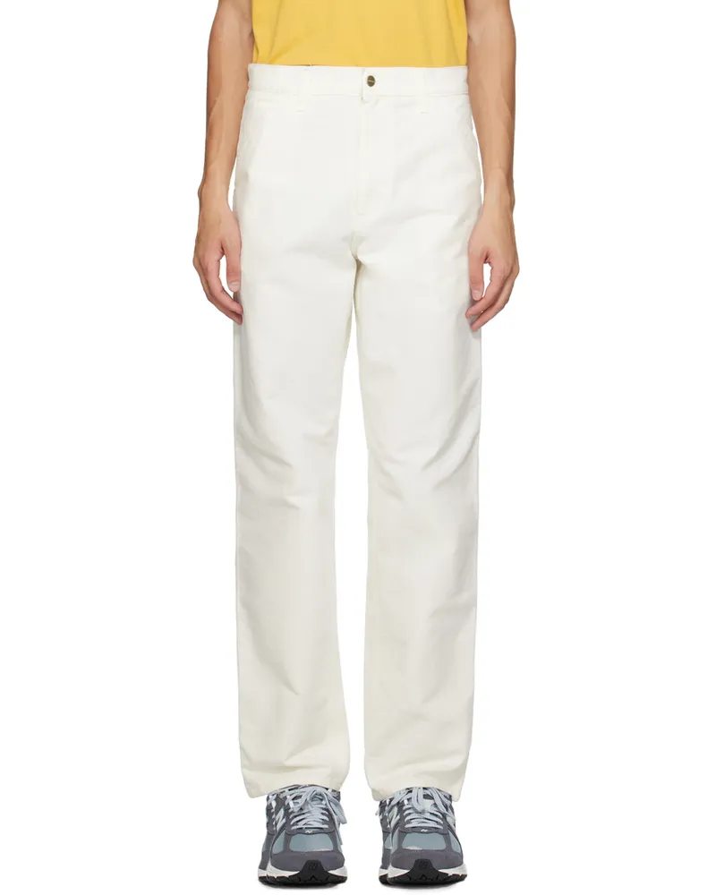 Carhartt WIP Off-White Single Knee Trousers 02