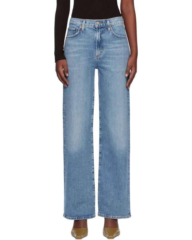AGOLDE Blue Harper Straight Jeans Flash
