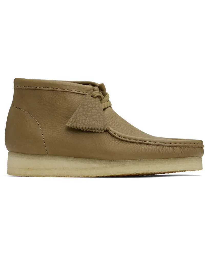 Clarks Khaki Wallabee Boots Dark