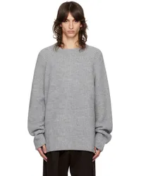 FRANKIE Shop Gray Carter Crewneck Sweater Grey