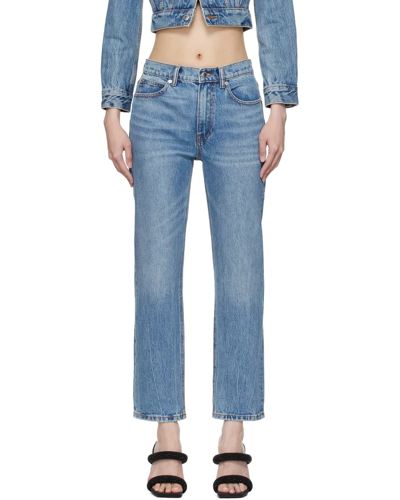 Alexander Wang Blue OG High-Rise Stovepipe Jeans Vintage