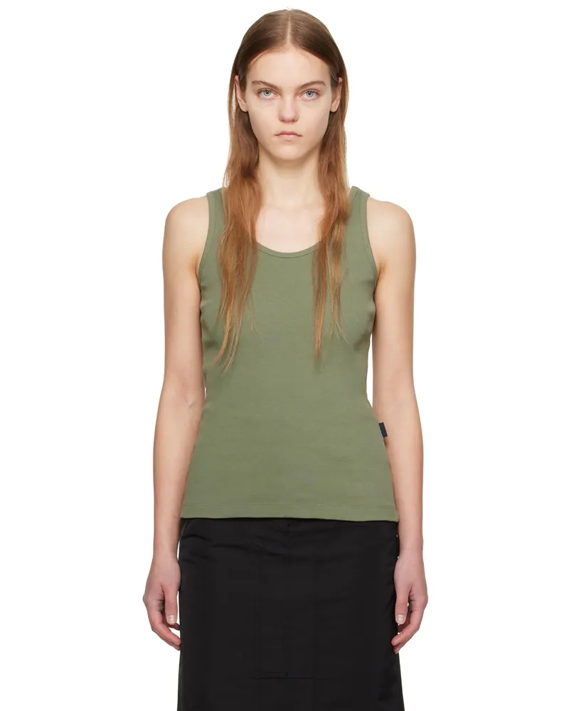 JUUN.J Green Scoop Tank Top H