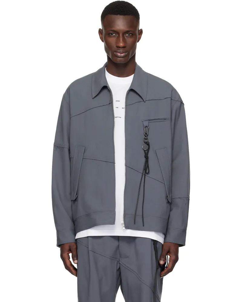 Song For The Mute Gray Slash Coach Jacket Grey