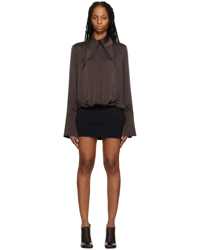 16ARLINGTON SSENSE Work Capsule – Brown Dara Minidress Chocolate