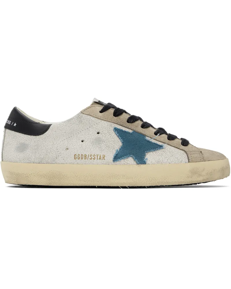 Golden Goose Taupe & Gray Super-Star Classic Sneakers White