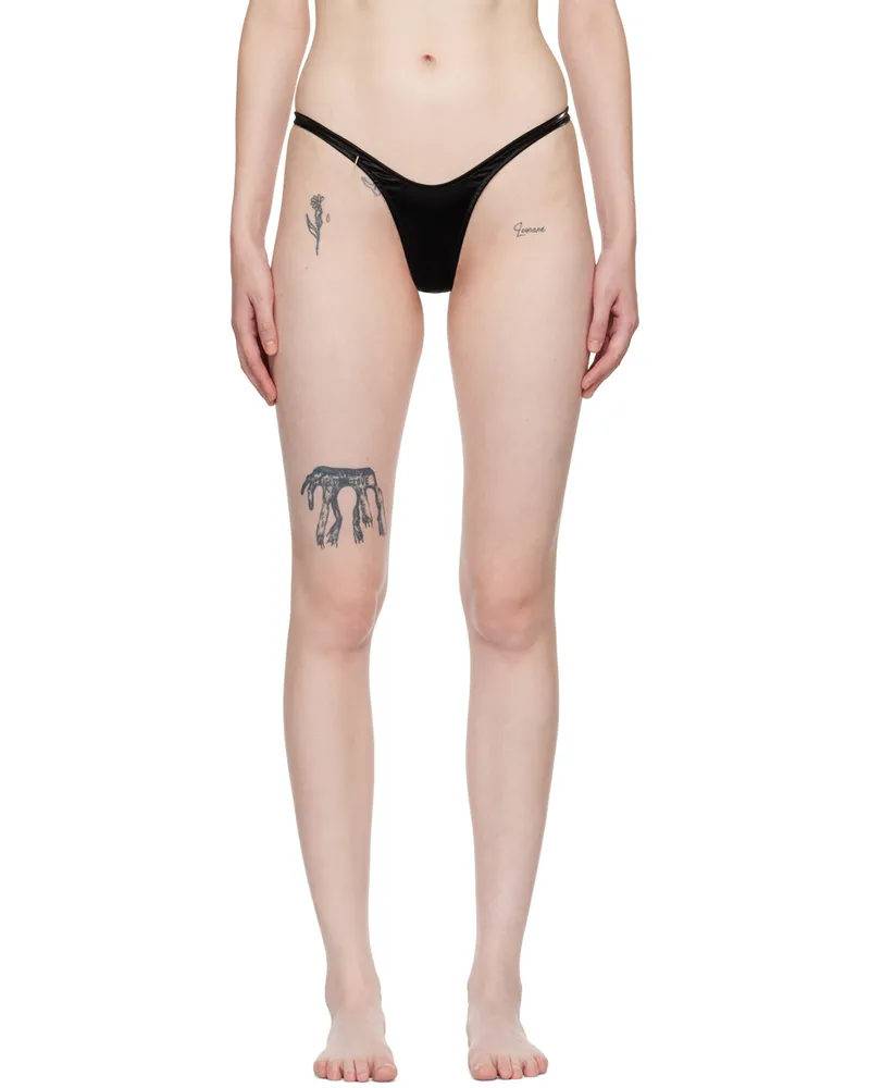 Poster Girl Black Team Bikini Bottoms Pitch