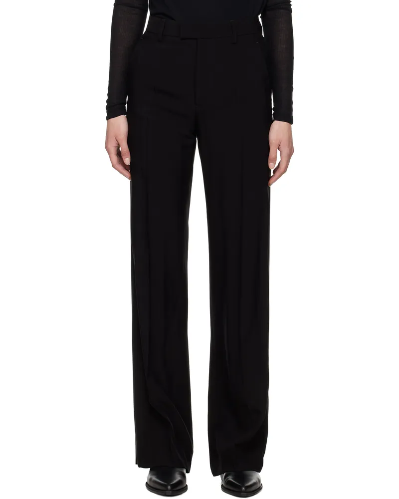 Ann Demeulemeester Black Maaike Flared Leg Comfort Trousers 099