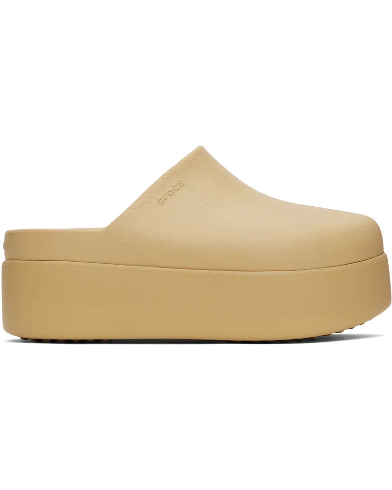 Crocs Beige Dylan Platform Clogs Wheat