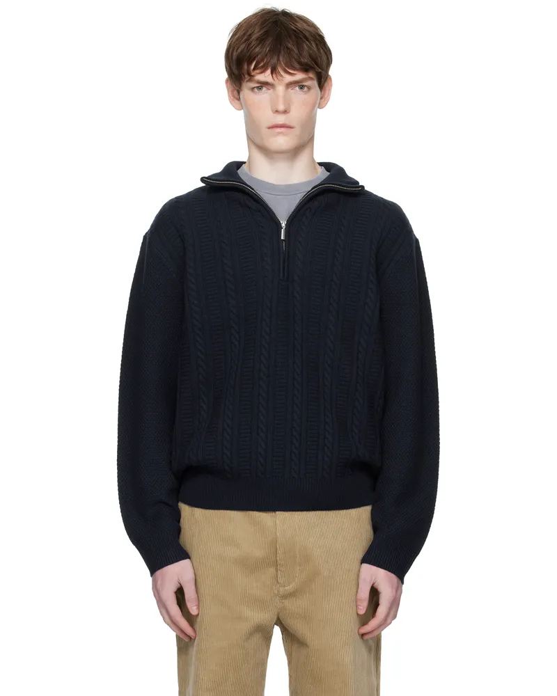 A.P.C. Navy Theo Sweater Iak