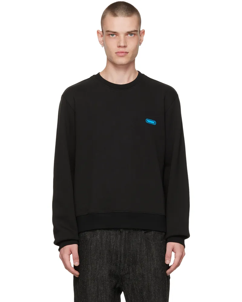 SOLID HOMME Black Embroidered Sweatshirt 731b