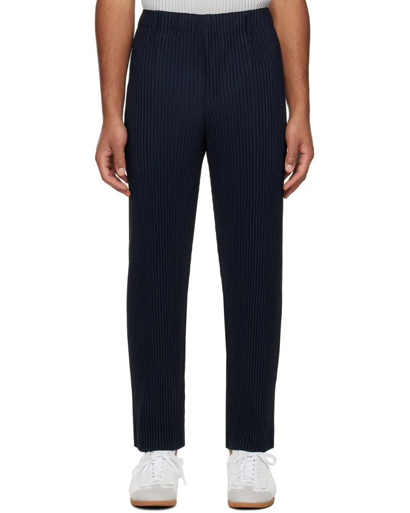 Issey Miyake Navy Basics Trousers 75-navy
