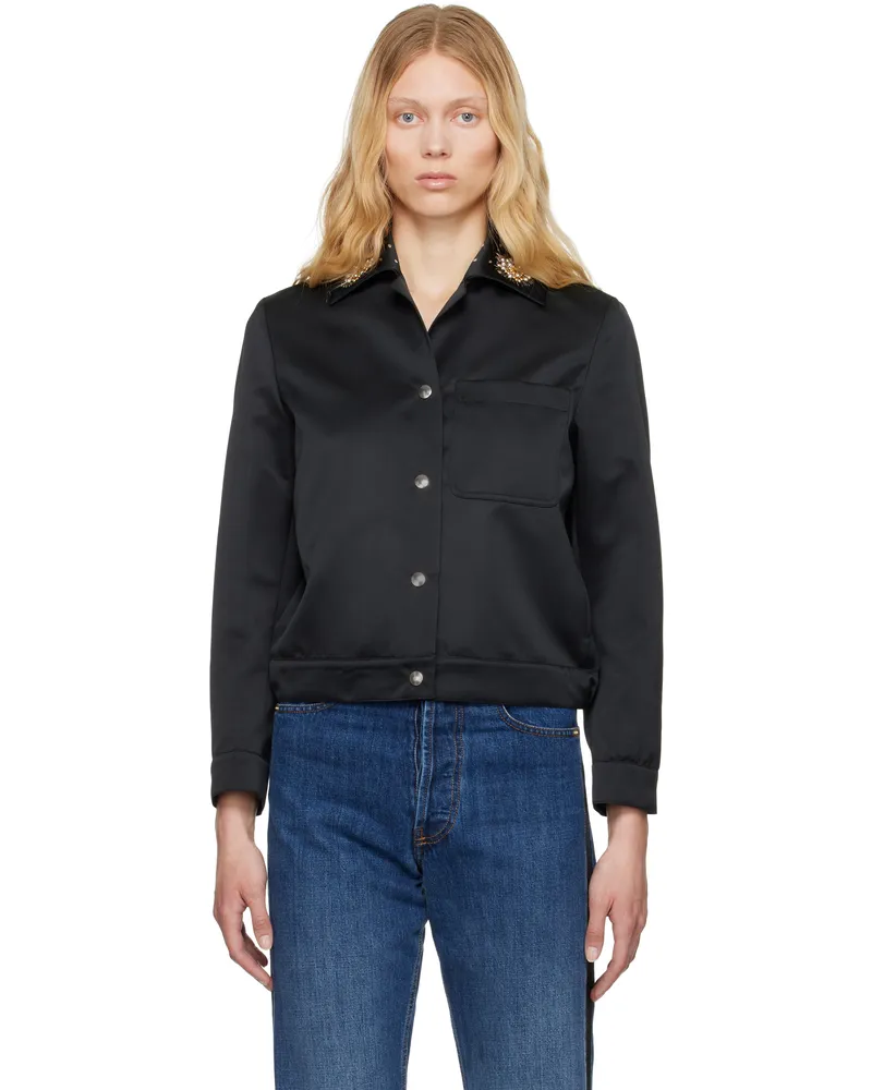 Wales Bonner Black 'The Flora' Jacket Black