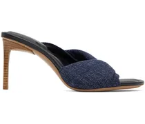 Blue Le Raphia 'Les Mules Bagnu' Heeled Sandals