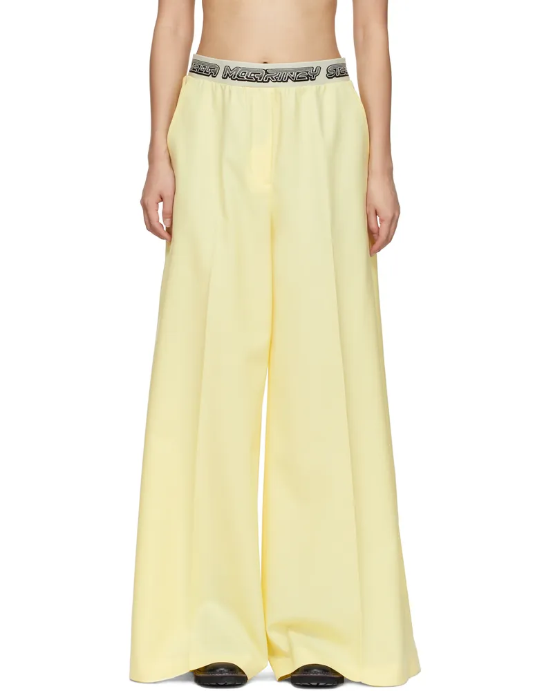 Stella McCartney Yellow Logo Tape Trousers 7052