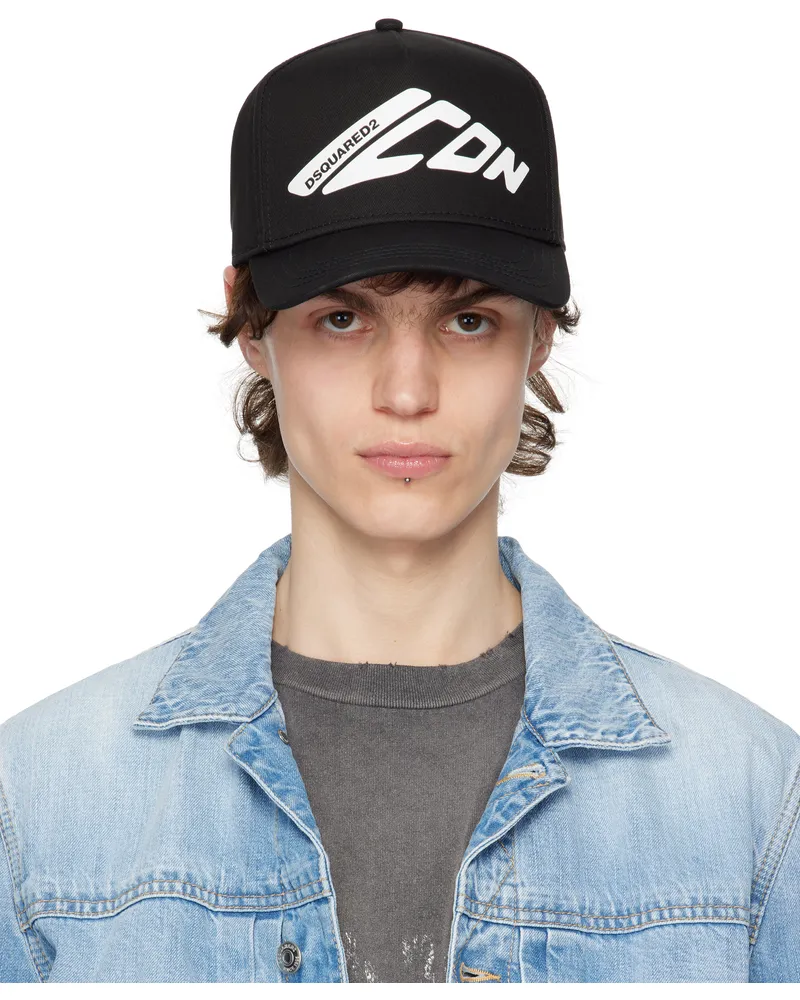 Dsquared2 Black Icon New Generation Baseball Cap Black+white