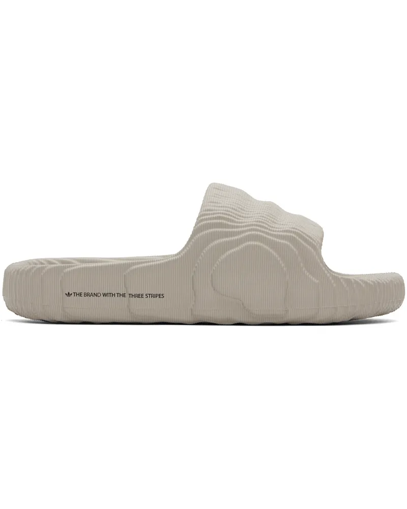 adidas Gray Adilette 22 Slides Light