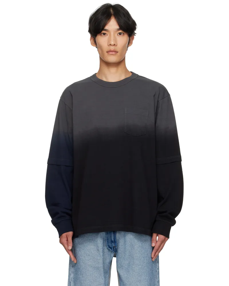 Sacai Multicolor Garment-Dyed Cotton Jersey T-shirt 001