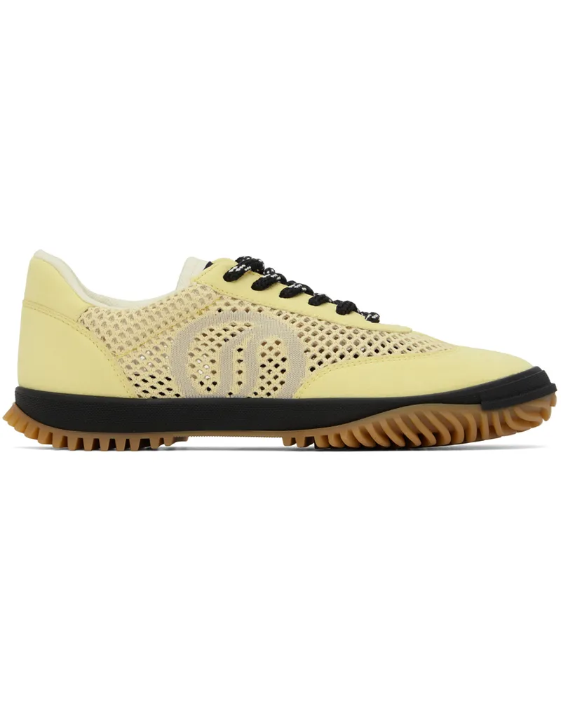 Stella McCartney Yellow S-Wave Sport Mesh Paneled Sneakers 9223