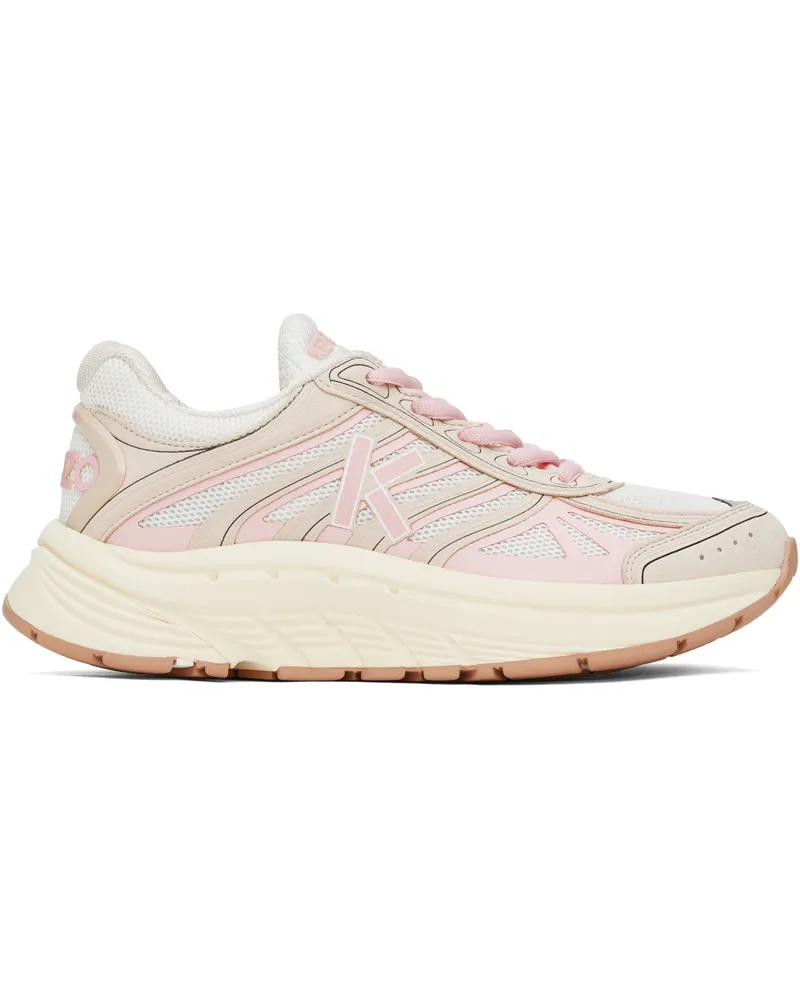 Kenzo Off-White & Pink Kenzo Paris 'KENZO-Pace' Sneakers 09