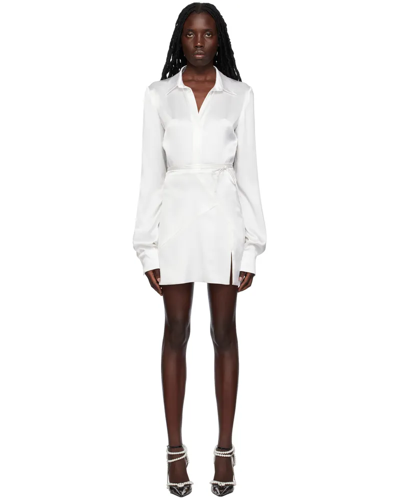 Mach & Mach White Karma Flower Minidress White