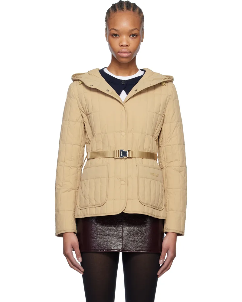 Mackage Beige Raja Vertical Quilted Light Down Jacket C0274