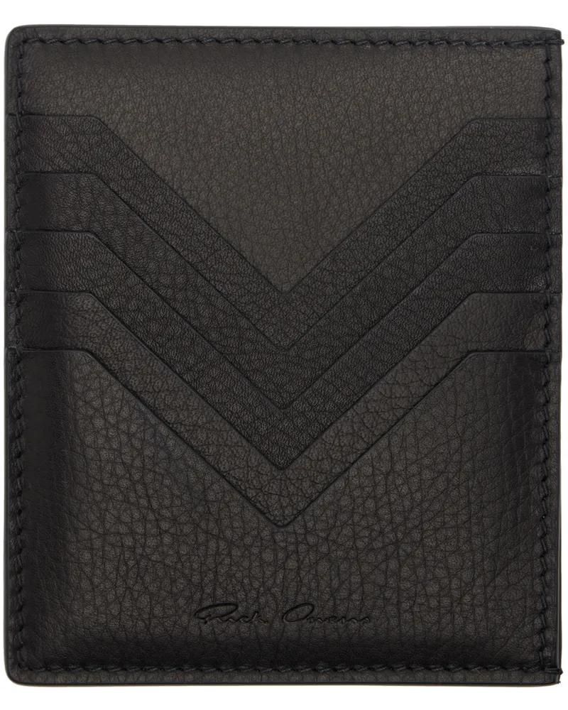 Rick Owens Black Porterville Square Card Holder Black