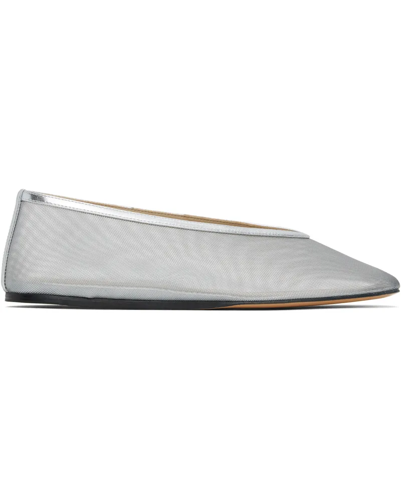 Le Monde Béryl Silver Luna Ballerina Flats Silver