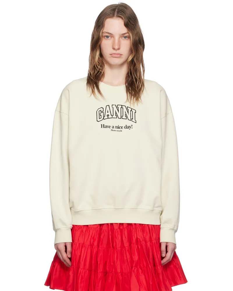 Ganni Off-White Isoli Sweatshirt 135