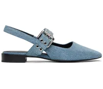 Blue Astra Slingback Slippers