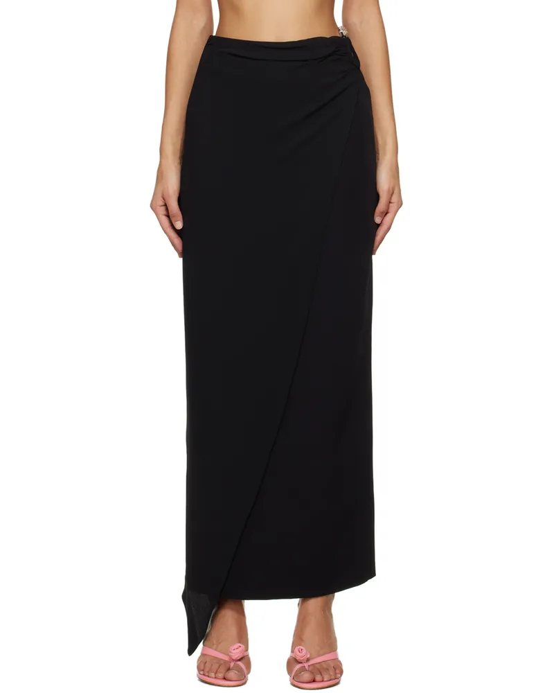GCDS Black Hoop Maxi Skirt 9