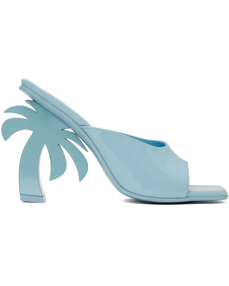 Palm Angels Blue Palm Mules Light