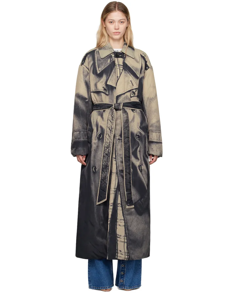 Jean Paul Gaultier Beige 'The Trompe L'œil' Trench Coat 6800-beige